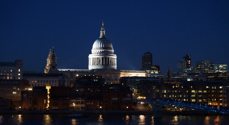 London skyline by nightの写真素材