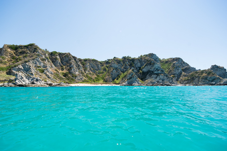 Groticelle beach near Tropea city, Calabria, Italy.の写真素材
