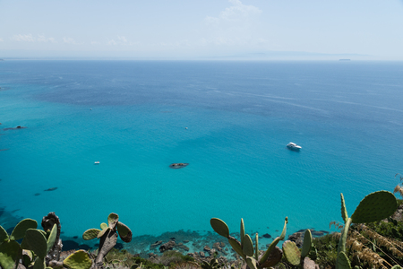 Crystal clear sea near the town of Tropea region Calabria - Italyの写真素材