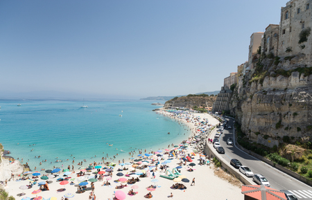 Ancient Italian town of Tropea in Calabria, Italyの写真素材