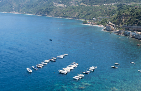 Fishing village in calabria, Scilla, Italyの写真素材