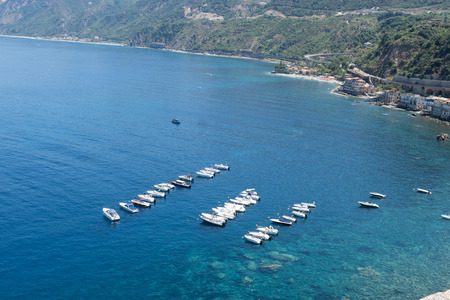 Fishing village in calabria, Scilla, Italyの写真素材