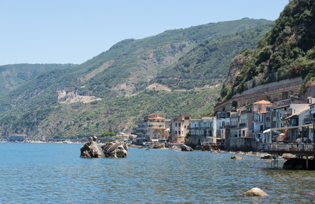 Fishing village in calabria, Scilla, Italyの写真素材
