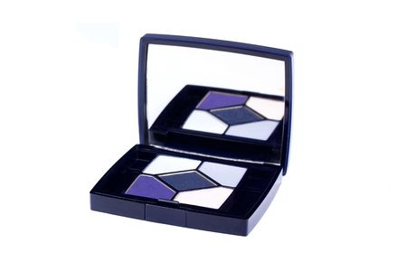 Eyeshadows with mirror on whiteの写真素材