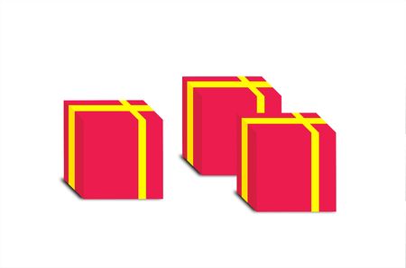 Illustration of red present boxの写真素材