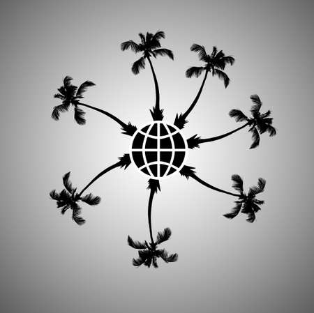 Tropical Earth, illustrationの写真素材