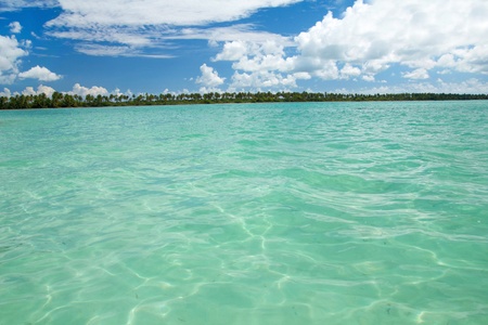 Lagoon on caribbean sea, Dominican Republicの写真素材