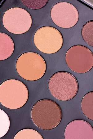 Neutral eyeshadows palette, macroの写真素材