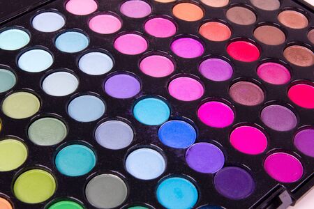 Multicolour eyeshadows palette, closed-up の写真素材