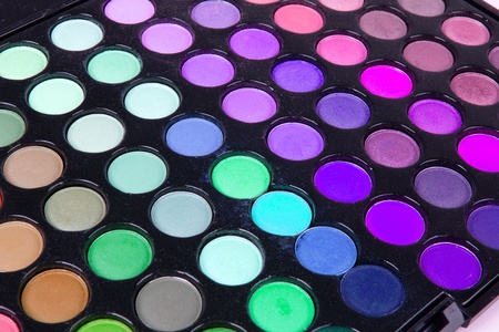 Multicolour eyeshadows palette, closed-up の写真素材
