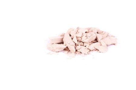 Crushed eyeshadows isolated on white, closed-upの写真素材