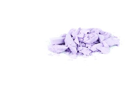Crushed eyeshadows isolated on white, closed-upの写真素材