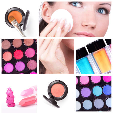 Make-up collage. Make-up toolsの写真素材