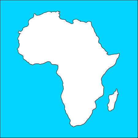 Africa map, illustrationの写真素材