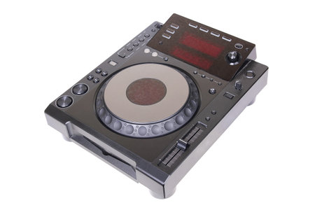 Dj cd player, isolated on white