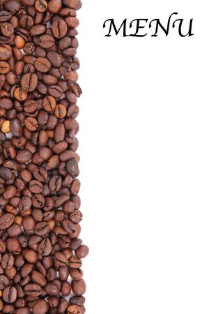 Coffee beans background for menuの写真素材