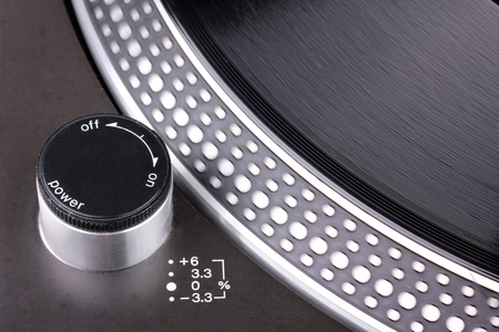 Spinning turntable, closeupの写真素材