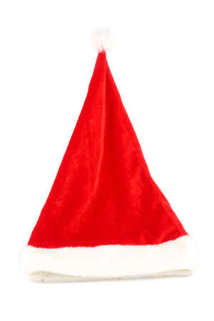 Santa Claus hat isolated on white backgroundの写真素材