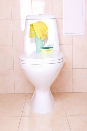 Sanitary tools for clean toiletの写真素材