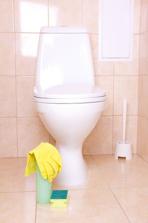 Sanitary tools for clean toiletの写真素材