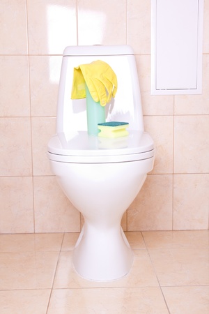 Sanitary tools for clean toiletの写真素材