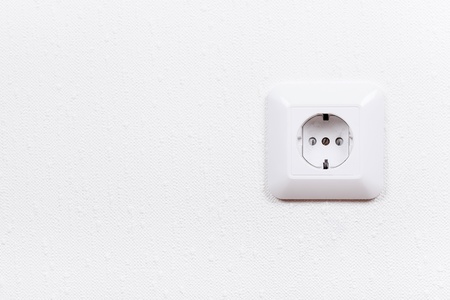 Electrical outlet on wall, interiorの写真素材