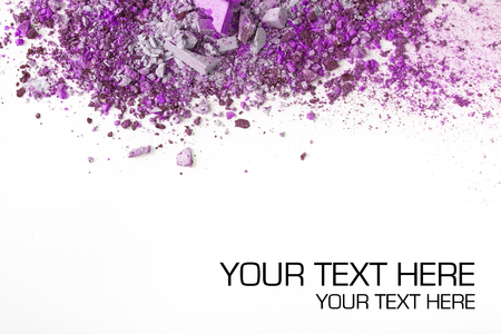 Crushed eyeshadows on white Beauty conceptの写真素材