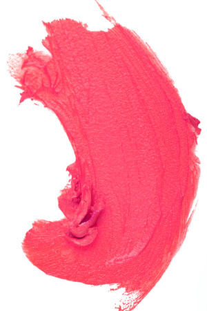 Smudged lipgloss isolated on white 
の写真素材