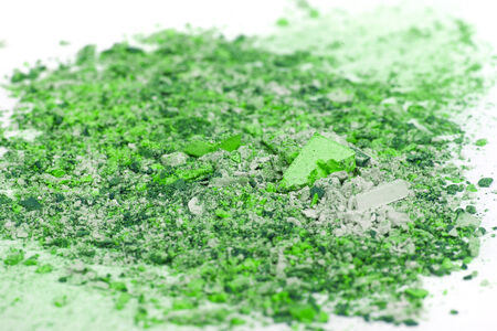 Crushed eyeshadows on white background. Beauty conceptの写真素材