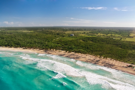 Atlantic Ocean from helicopter view
