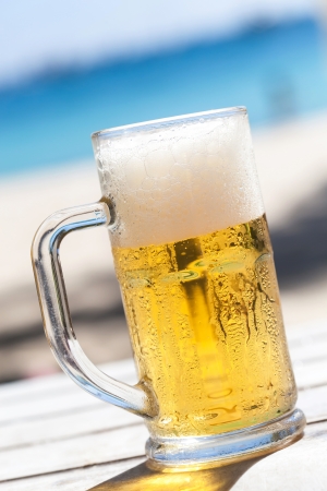 Beer in glass on a beach
の写真素材