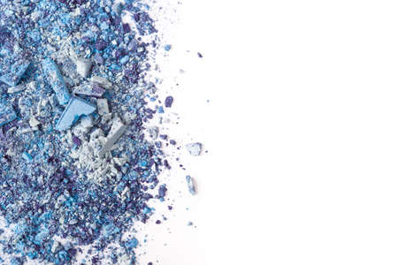 Crushed eyeshadows on white background. Beauty conceptの写真素材