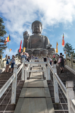 HONG KONG - 1 JUNE 13: Tian Tan Buddha statueのeditorial素材