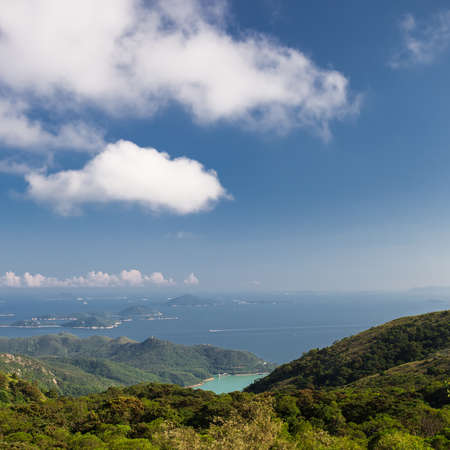 Mountains with ocean view. Hong Kongの写真素材
