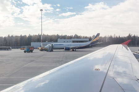 Moscow, Russia 15 October 2012: International Airport Sheremetevo outsideのeditorial素材