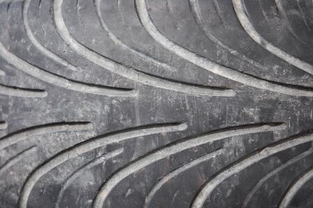 Old tire closeup on profile. Backgroundの写真素材