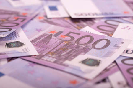 Euro banknotes background. Closeupの写真素材