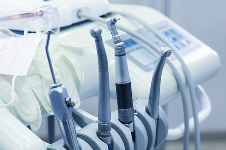 Dental professional tools and drill machine, closeupの写真素材