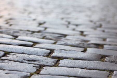 Paved road at city street, Closeup. Nobodyの写真素材