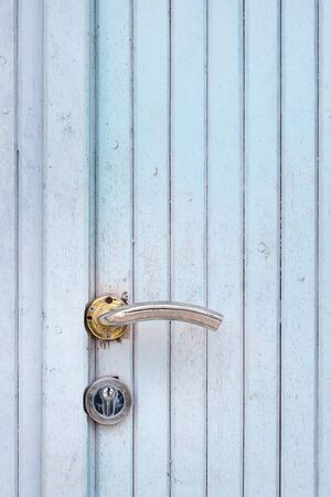 Door handle. Closeup outdoors の写真素材