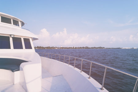 Vacations on luxury yacht. Travel around the world