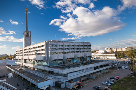 SAINT-PETERSBURG, RUSSIA - September 19, 2016: Marine Station. Terminal regular ferry linesのeditorial素材