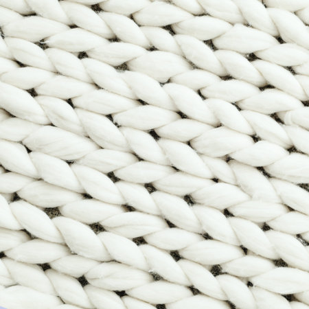 White texture background from merino knitted blanket, scandinavian minimalism backdrop with copy...
