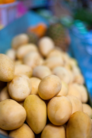 Mango fruit on asian marketの写真素材