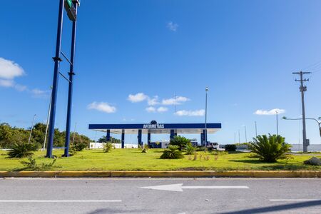 BAVARO, PUNTA CANA, DOMINICAN REPUBLIC - 19 JANUARY 2019: Aferme Gas is a gas stationのeditorial素材
