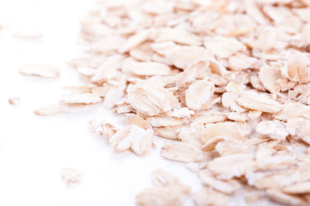 Low carbohydrates. Dry oat flakes. Healthy food concept