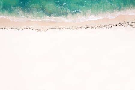 Aerial view from top on tropical island with turquoise caribbean sea. Travel destination. Summer vacationの写真素材