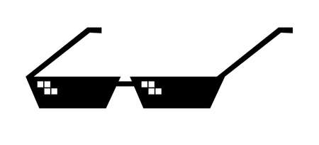 Modern and hipster sunglasses isolated on white background. Illustration 2Dの写真素材