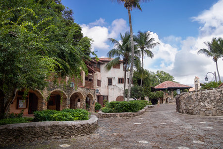 Ancient village Altos de Chavon. Casa de Campo, La Romana, Dominican Republic.の写真素材