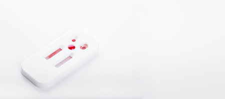 Blood testing virus kit on white. Healthy care conceptの写真素材